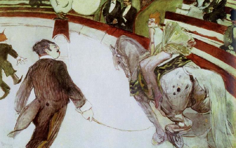 Henri de toulouse-lautrec at the cirque fernando the ringmaster oil painting picture